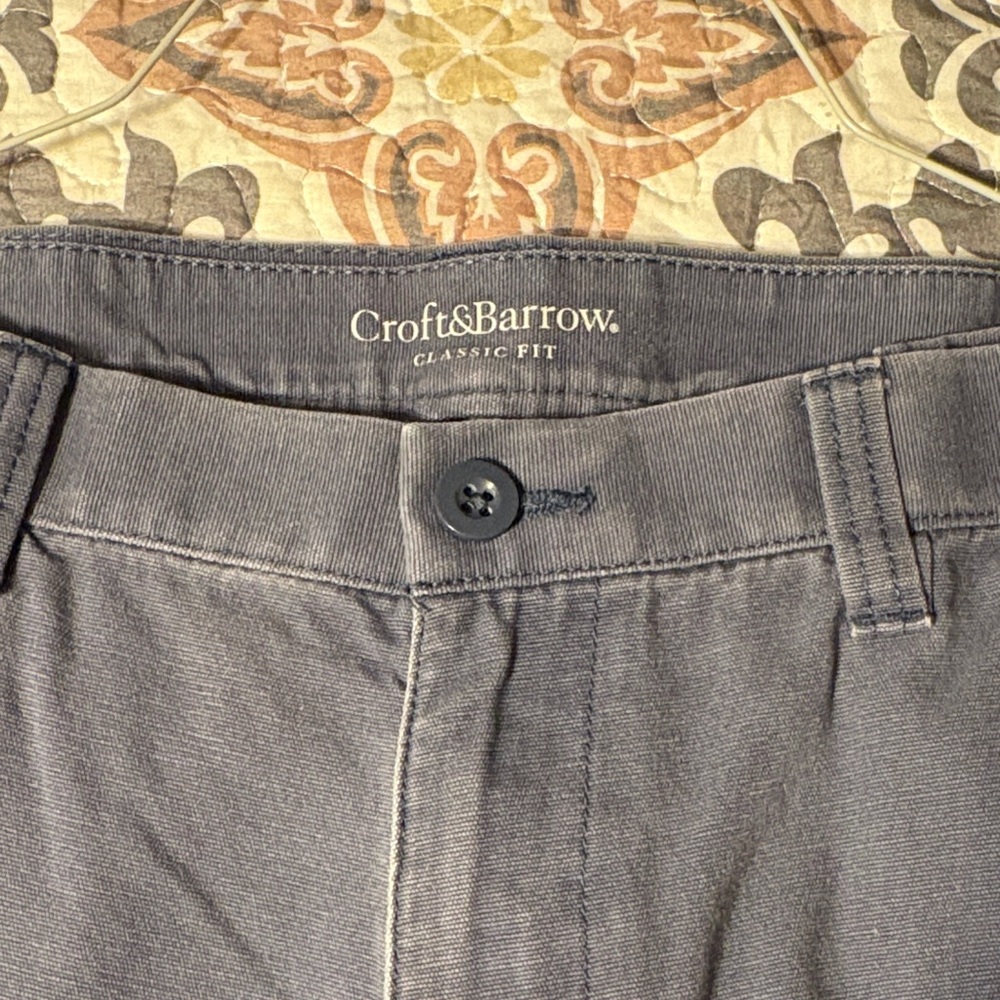 Croft & Barrow Charcoal Classic Fit Trousers